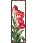 Набор для вышивания ПАЛИТРА арт.01.008 Тюльпаны 13х35 см